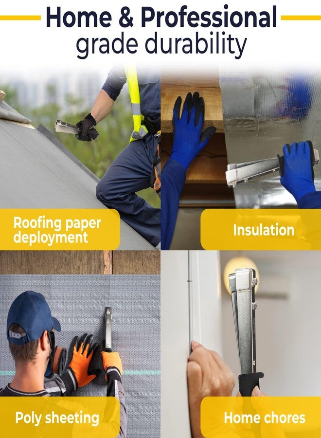 IDL Packaging HT-9-11 Heavy-Duty Hammer Tacker Stapler for 3/8" (10 mm) Crown Staples - Extra-Efficient Manual Hammer Stapler for Roofing Underlayment, Fencing, Flooring Installation, Construction - Image 4